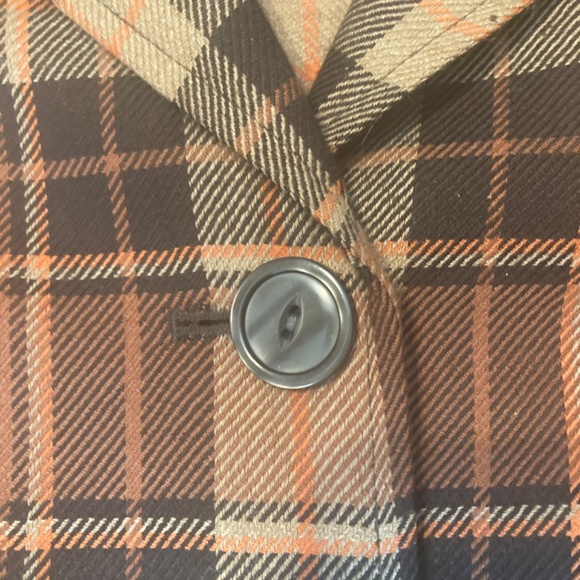 Vintage Pendleton Womens XL Plaid Wool Button Up Jacket Green Gray Pockets - Picture 4 of 8